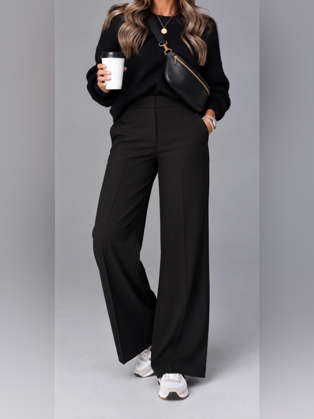 NWOT Simply Vera Vera Wang Luxe Crepe Wide Leg Trousers